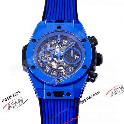 BBF 1:1 Clone Hublot Big Bang Chronograph Deep Blue Ceramic Swiss Watch